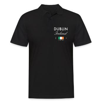 Dublin Irlande Coordonnées Souvenir de voyage - Polo Homme - noir - Devant - Kai (181cm)