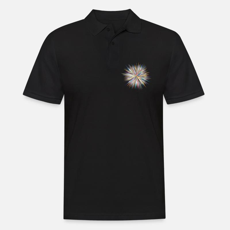 Abstract Explosion - Männer Poloshirt - Schwarz