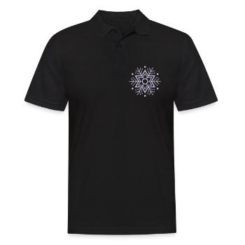 schneeflocke - Männer Poloshirt - Schwarz - Vorne - Kai (181cm)