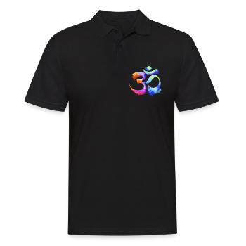 Om arcenciel Aquarell - Männer Poloshirt - Schwarz - Vorne - Kai (181cm)