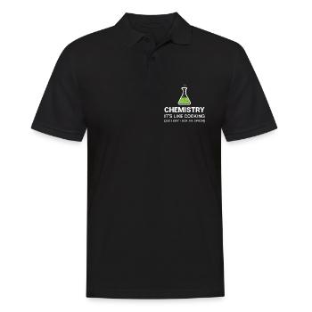 Chemistry, it's like cooking - Men's Polo Shirt - black - Front - Kai (181cm)