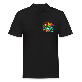 Frog - Men's Polo Shirt - black - Front - Kai (181cm)