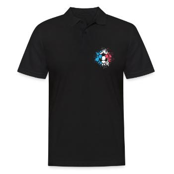 Frankreich Fußball Explosion Fußballer Logo icon - Männer Poloshirt - Schwarz - Vorne - Kai (181cm)