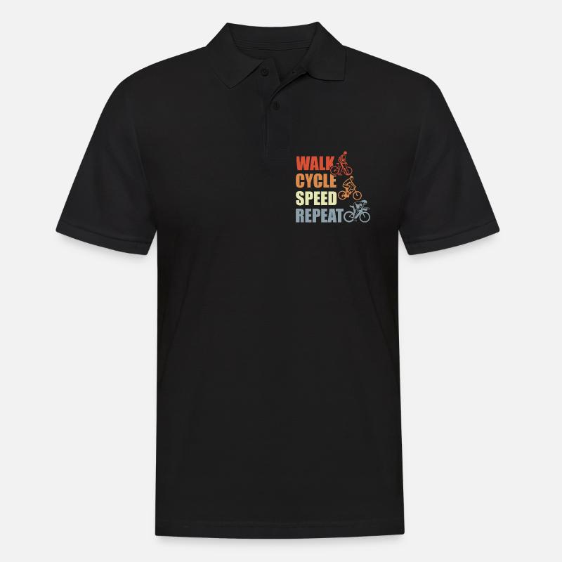 Radfahren Routine - Männer Poloshirt - Schwarz