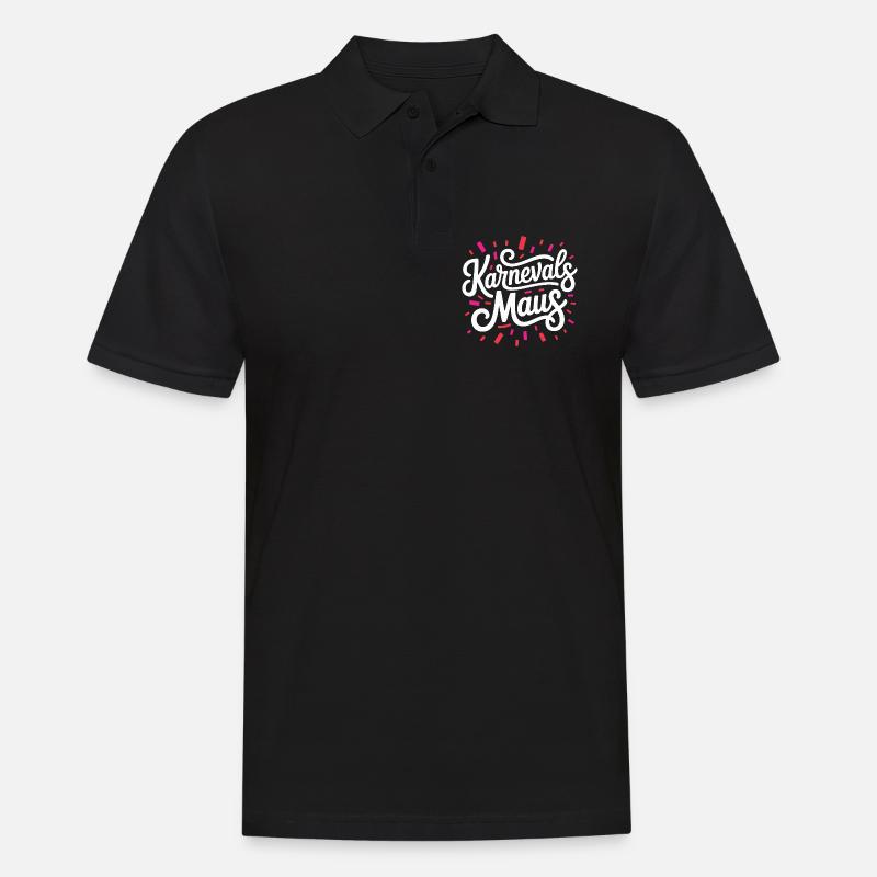Karnevalsmaus Karneval Köln Kölner Karnevals Maus - Männer Poloshirt - Schwarz
