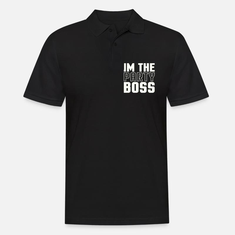 Ich bin der Party Chef - Männer Poloshirt - Schwarz