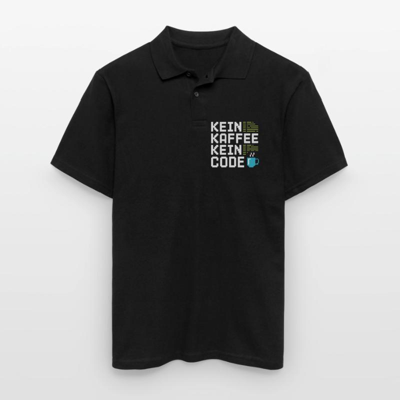 Kein Kaffee Kein Code Programmierer Informatiker Männer Poloshirt