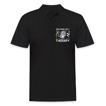 Le scrapbooking, c’est une thérapie - Polo Homme - noir - Devant - Kai (181cm)