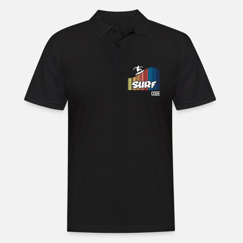 Code de surf (sombre) - Polo Homme - noir