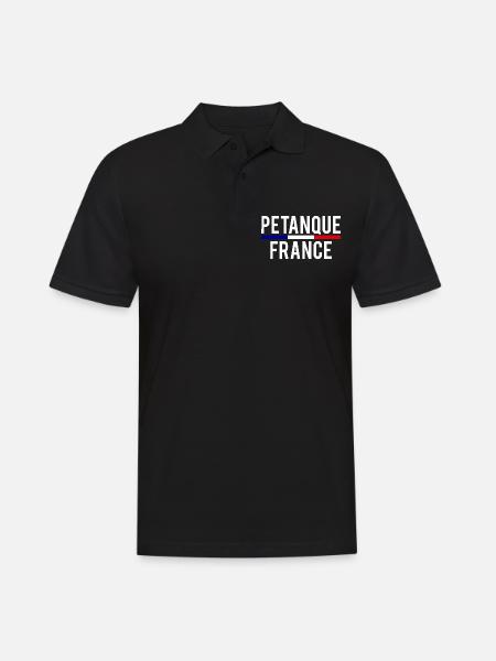 Pétanque France Petanque Frankreich Boule Boccia - Männer Poloshirt - Schwarz