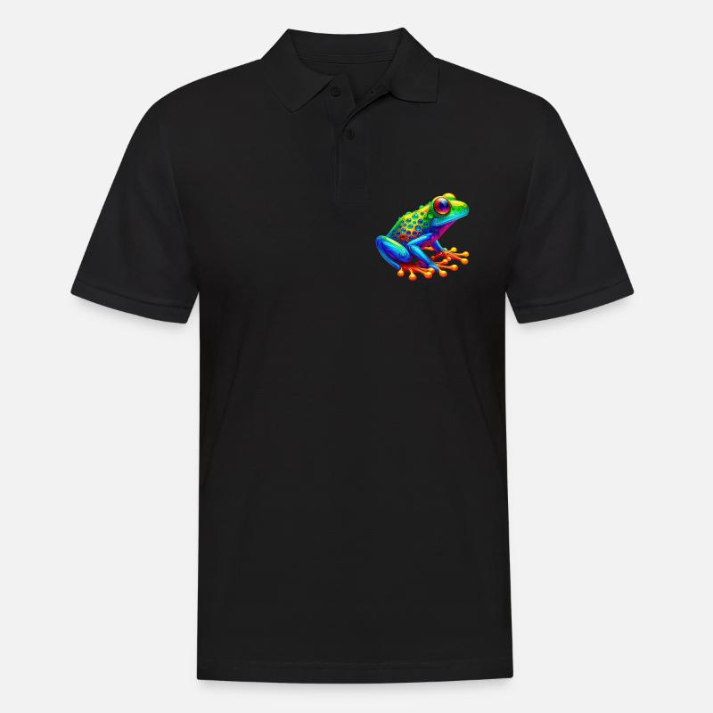 Frosch - Männer Poloshirt - Schwarz