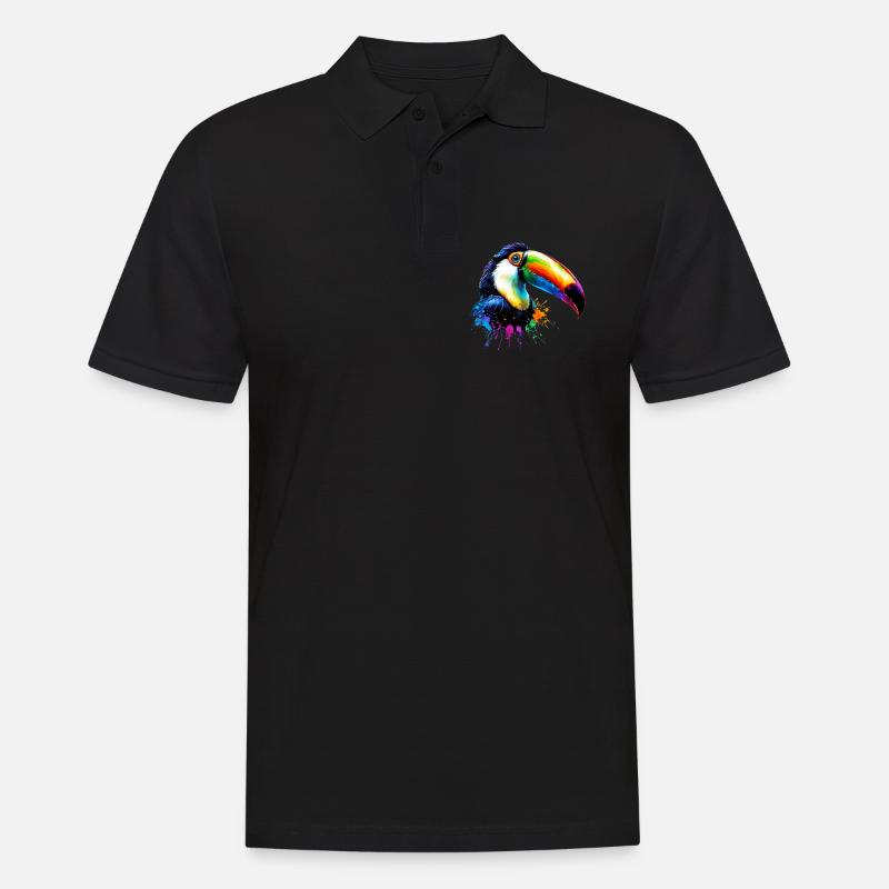 Tukan - Männer Poloshirt - Schwarz