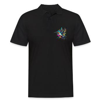 Kolibri - Männer Poloshirt - Schwarz - Vorne - Kai (181cm)