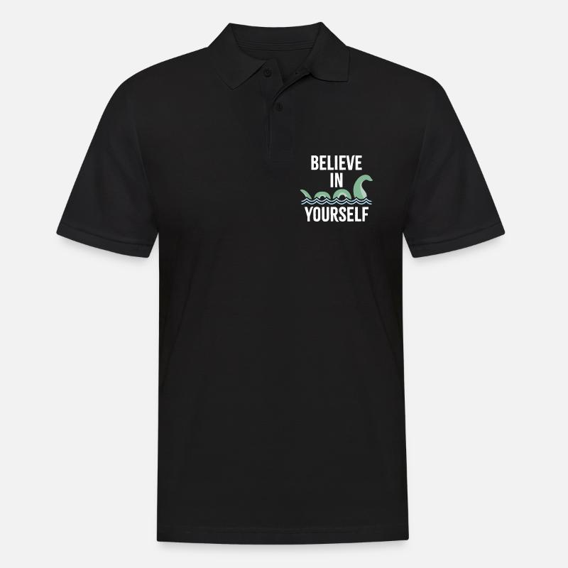 an sich selbst glauben - Männer Poloshirt - Schwarz