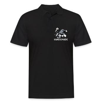 Hundemüde Schnauzer Riesenschnauzer Schnauzerhund - Männer Poloshirt - Schwarz - Vorne - Kai (181cm)