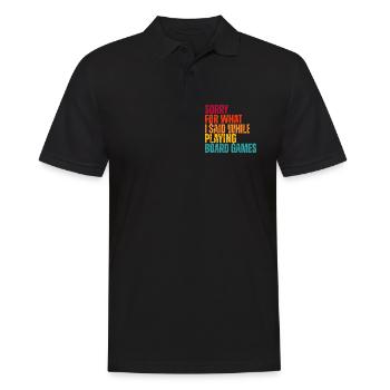 Désolé pour ce que j’ai dit : jeux de société - Polo Homme - noir - Devant - Kai (181cm)