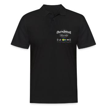 Sundsvall Suède Streetwear Souvenir de voyage - Polo Homme - noir - Devant - Kai (181cm)