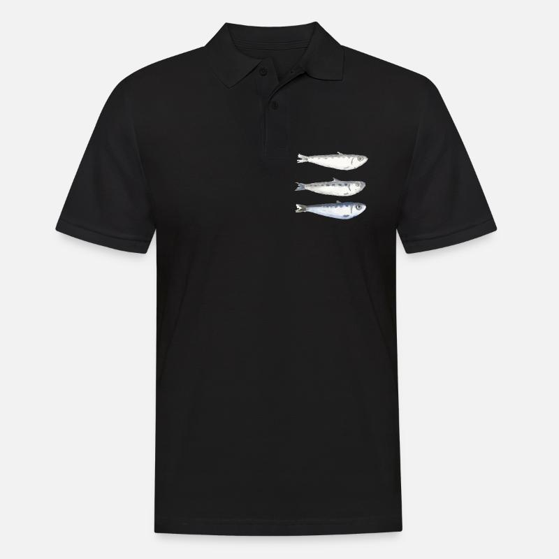 sardina - Polo da uomo - nero