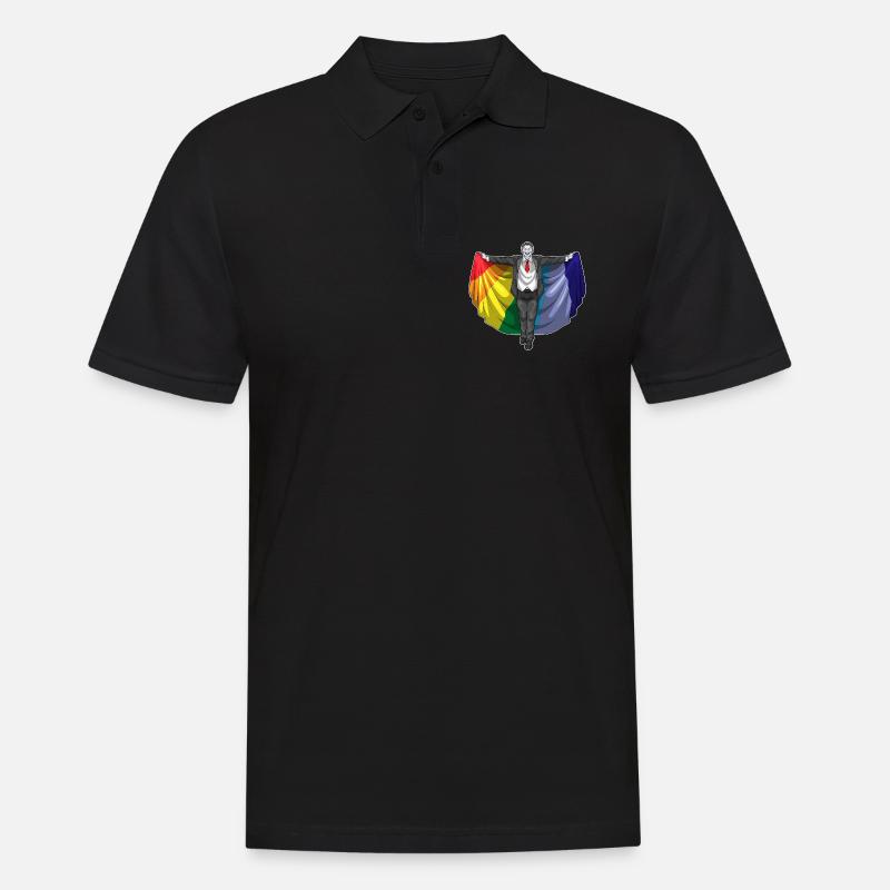 Vampir Halloween Regenbogen Mantel - Männer Poloshirt - Schwarz