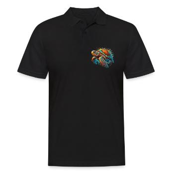 Turtle - Men's Polo Shirt - black - Front - Kai (181cm)