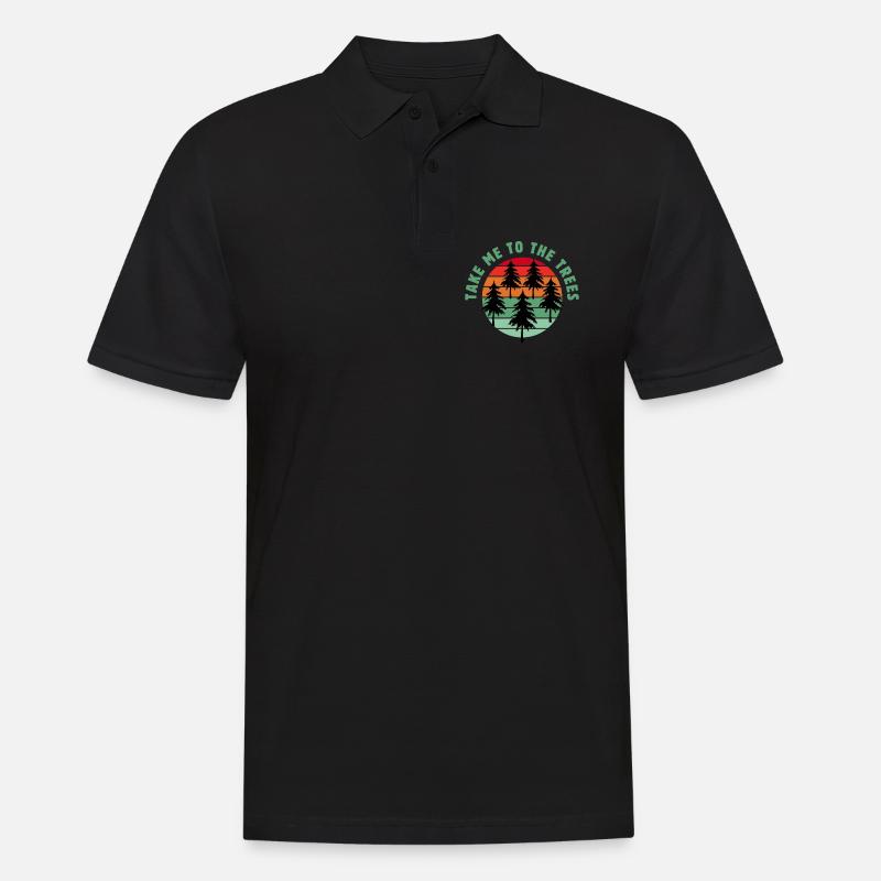 Bring mich zu den Bäumen - Männer Poloshirt - Schwarz