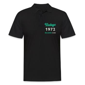 Vintage 1972 – Billiards Club Année de naissance rétro - Polo Homme - noir - Devant - Kai (181cm)