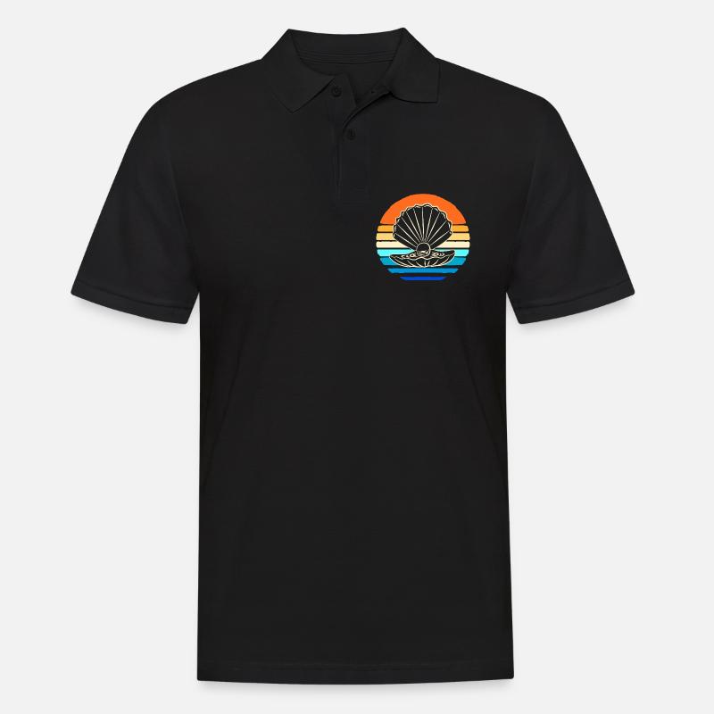 Shell collector shell - Men's Polo Shirt - black