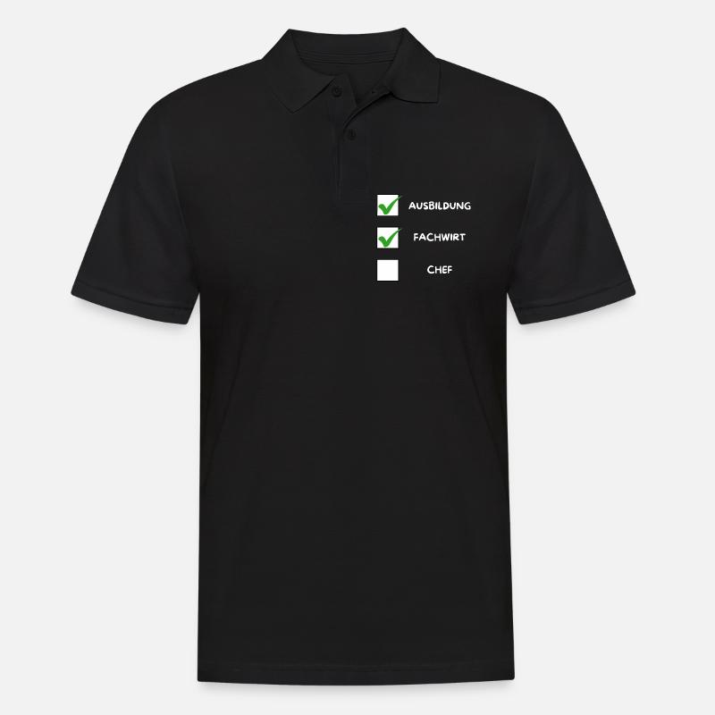Fachwirt Checkliste - Männer Poloshirt - Schwarz