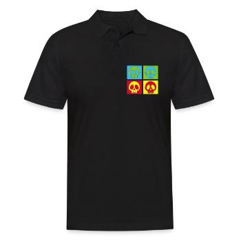 Skulls and four-colour printing - Men's Polo Shirt - black - Front - Kai (181cm)