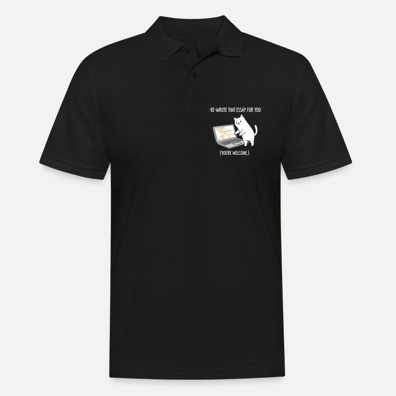 Code cat explique les tâches - Polo Homme - noir