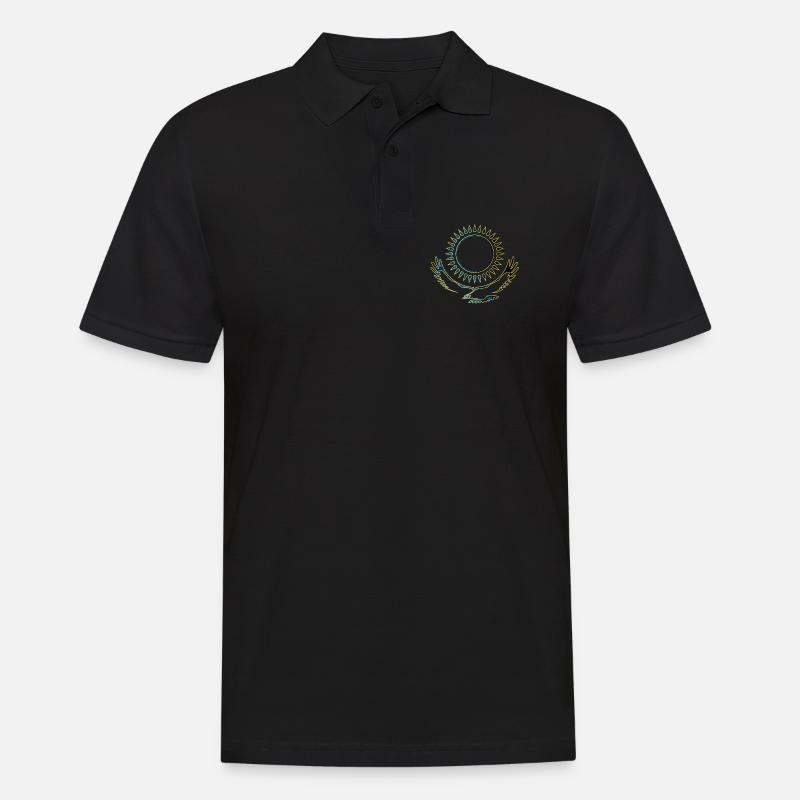 Kasachstan Adler edel - Männer Poloshirt - Schwarz