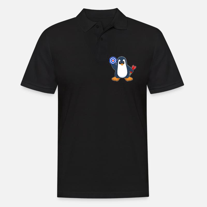 Cible de fléchettes Penguin Dart - Polo Homme - noir