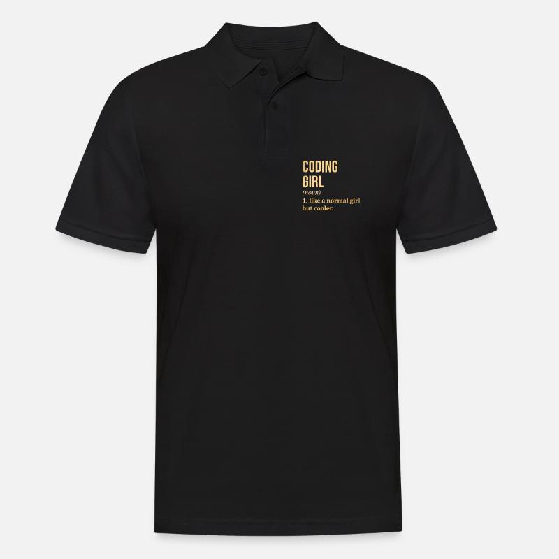 Coding - Men's Polo Shirt - black