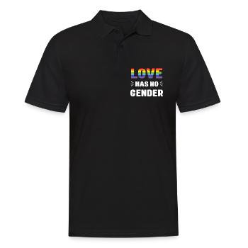 LGBT Pride Month - Love Has No Gender - Men's Polo Shirt - black - Front - Kai (181cm)