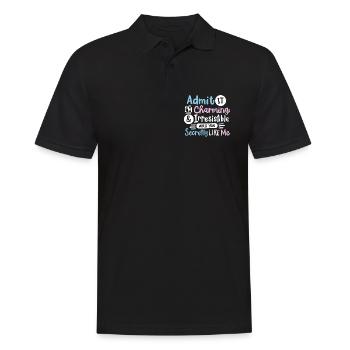 Sarkasmus sarkastischer Spruch - Männer Poloshirt - Schwarz - Vorne - Kai (181cm)