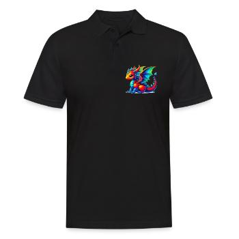 Dragon - Men's Polo Shirt - black - Front - Kai (181cm)