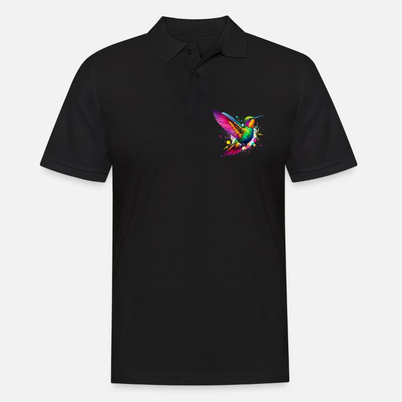 Kolibri - Männer Poloshirt - Schwarz