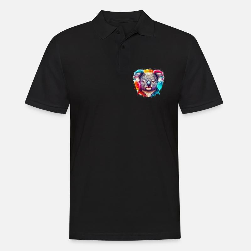 Koala - Männer Poloshirt - Schwarz