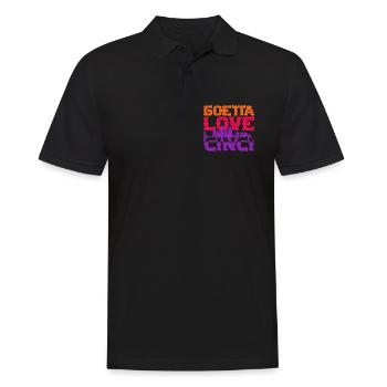 Goetta Love Cinci Sausage - Men's Polo Shirt - black - Front - Kai (181cm)