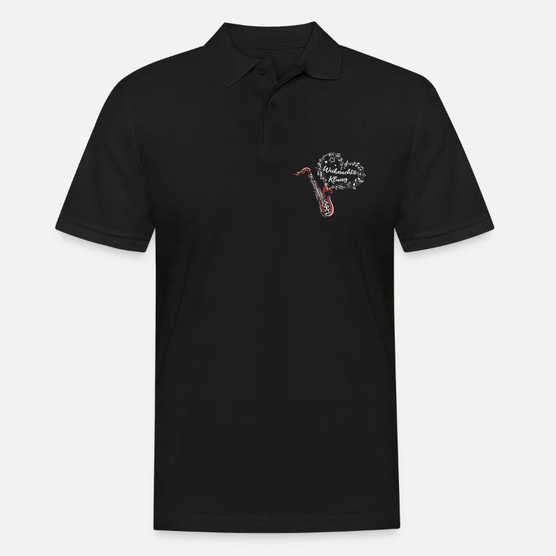 Weihnachten Saxofon Weihnachtsklang Musik - Männer Poloshirt - Schwarz
