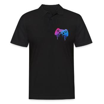 Gaming Splash - Men's Polo Shirt - black - Front - Kai (181cm)