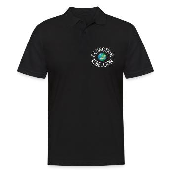 Extinction Rebellion Planet Erde weiss - Männer Poloshirt - Schwarz - Vorne - Kai (181cm)