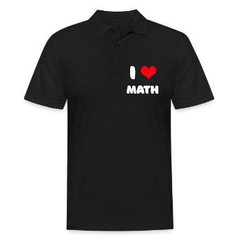 I love math - Men's Polo Shirt - black - Front - Kai (181cm)