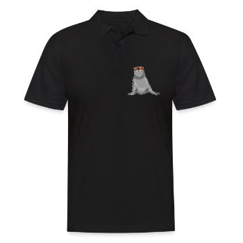 Seal Sunglasses - Men's Polo Shirt - black - Front - Kai (181cm)