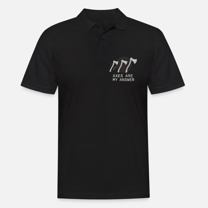 Frauen Axtwerfen Geschenk I Steckäxte - Männer Poloshirt - Schwarz