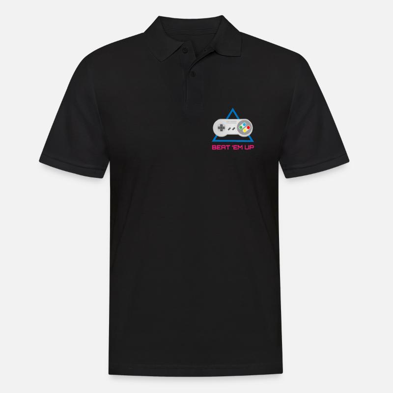Retro Gamer Controller – Arcade-Videospiel - Männer Poloshirt - Schwarz