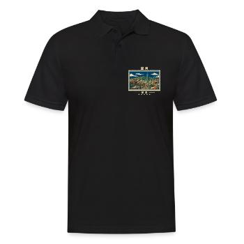 Taiwan Taipei Vintage Reisemarke - Männer Poloshirt - Schwarz - Vorne - Kai (181cm)