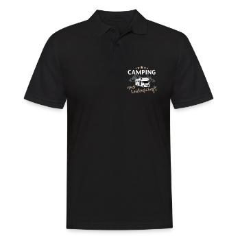 Passionate camping with caravan in Berge - Men's Polo Shirt - black - Front - Kai (181cm)