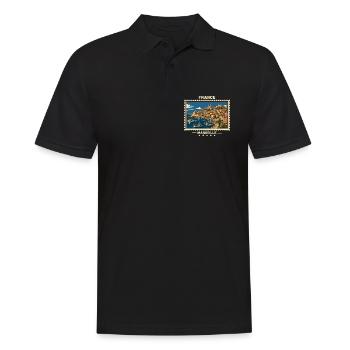 France Marseille Vintage Travel Brand - Polo Homme - noir - Devant - Kai (181cm)