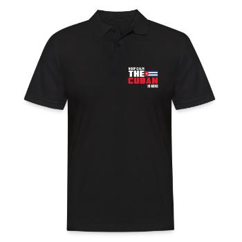 Keep Calm The Cuban is Here Cuba - Men's Polo Shirt - black - Front - Kai (181cm)